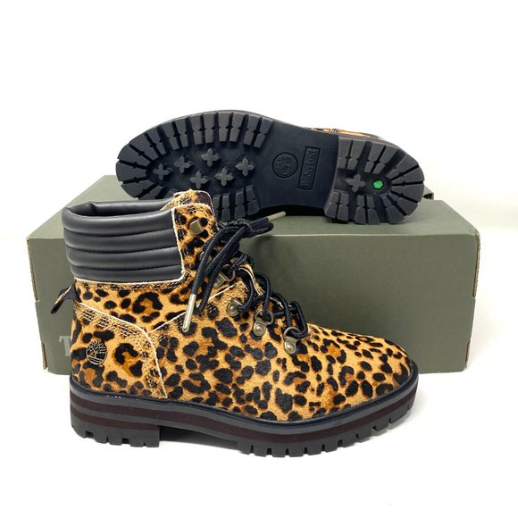 Timberland WOMEN Size TB 0A2GCR V24 LONDON SQUARE MID HIKER Brown Leather Boots - Picture 2 of 10